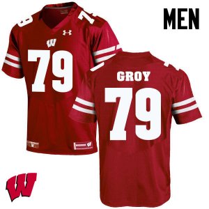 Men's Wisconsin Badgers NCAA #79 Ryan Groy Red Authentic Under Armour Stitched College Football Jersey QF31W67ZZ